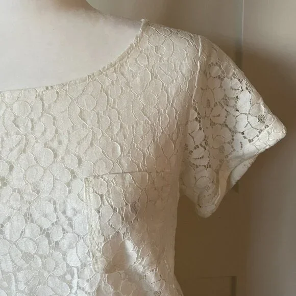 Women’s Gap White Lace Shirt Size Small - Picture 2 of 7